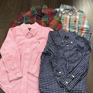 4 Boys Polo by Ralph Lauren button down shirts.